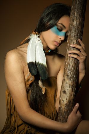 Hot pic of beautiful native-american woman.