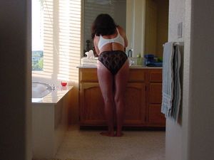 In my see through lingerie