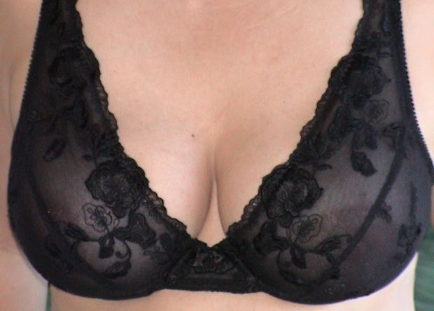In my see through lingerie