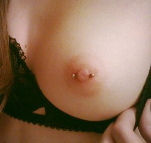 Pierced nipple reveal