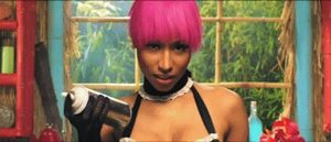 Nicky Minaj shaking hands