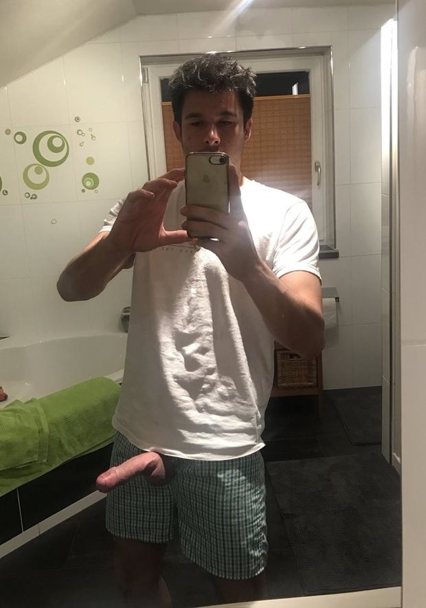 Pointing straight out