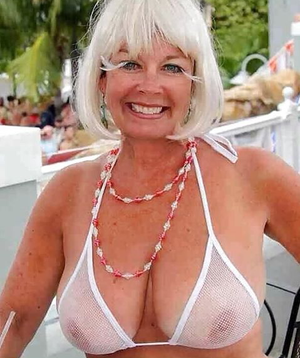 granny seethru bikini