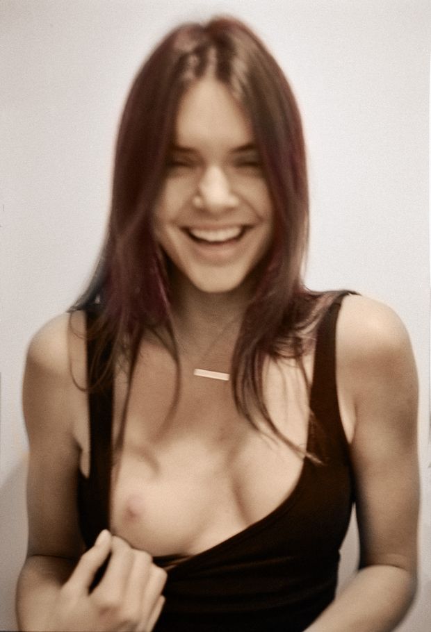 Kendall Jenner flashing and laughing ....