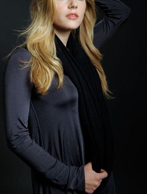 blonde dressed in black