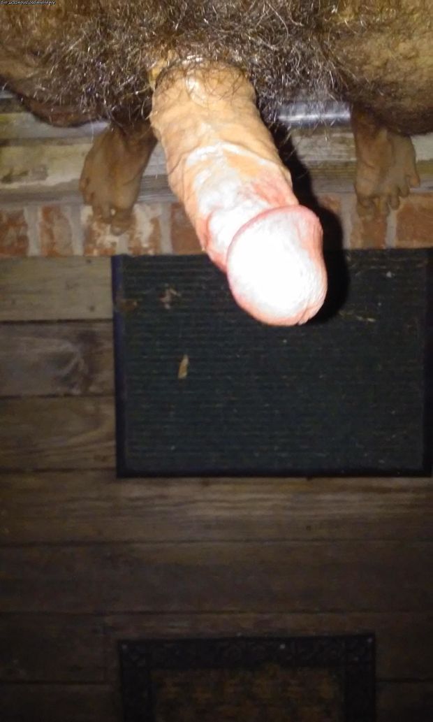 Displaying My Fully Erect Cock Outside