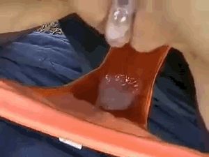 A sticky creampie dripping in to her nice clean panties. And no shes not going to change them before work