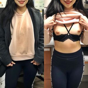 Quick boob flash at $chool when no one's looking :P