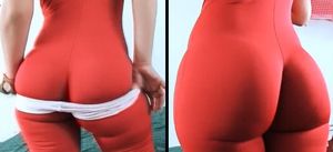 Fiona’s tight red legging bodysuit