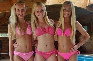 3 blond teen Sluts in Beach Wear *pinned by roentgen01*