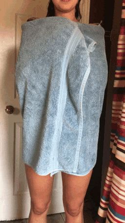 Freshly out of the shower and ready to get her tight ass fucked