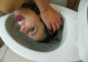 Head in toilet
