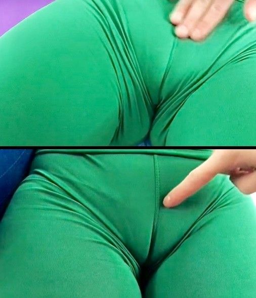 Fiona does yoga in green leggings
