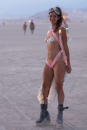 Burning man hottie