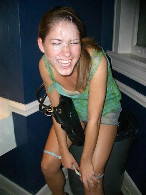 Old pic of a drunk ex getting a facial