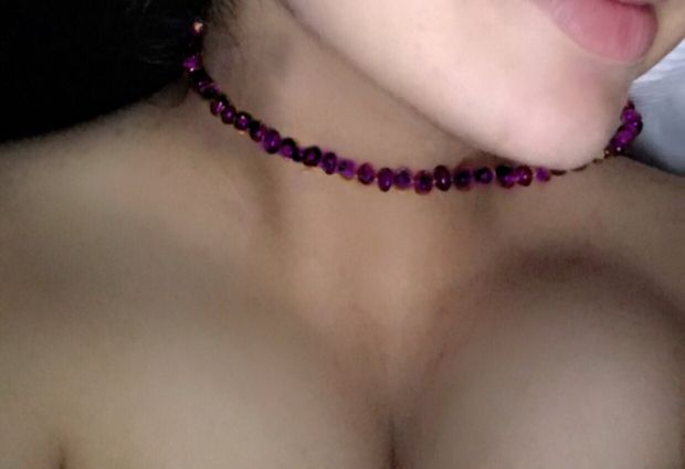 Horny teen with tits