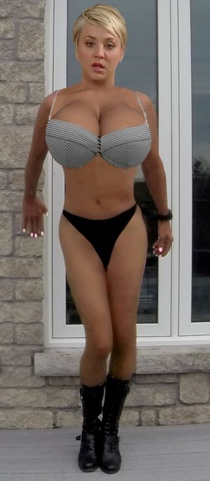Kaley Cuoco fakes