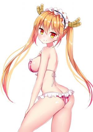 Tohru showing off her sexy body.