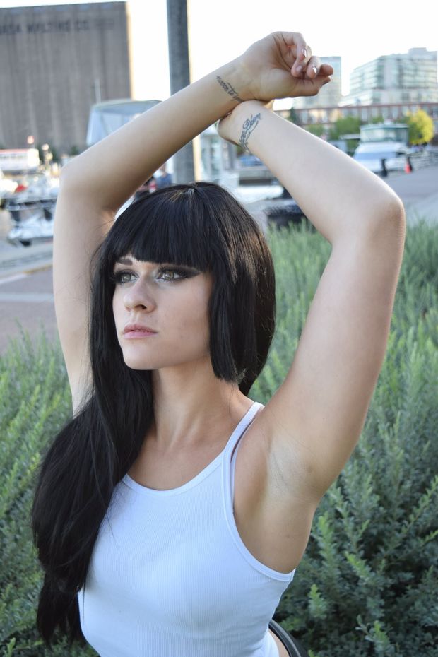 Beautitful brunette with delicious armpits