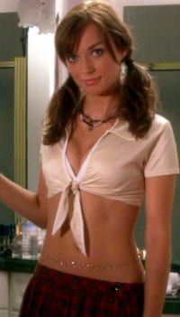 Britt Irvin naughty plaid skirt