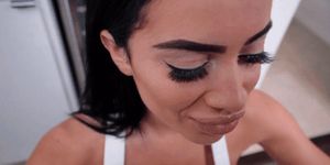 Sexy MILF Victoria June amazed by a thick white cock.