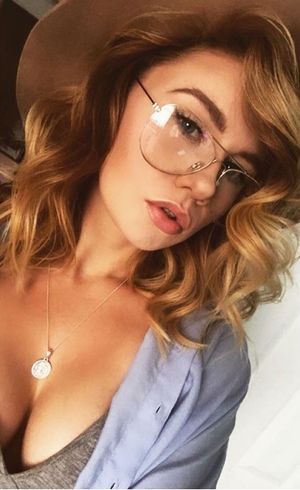 Big Tit Blonde with Glasses Selfie