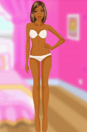 Erection bursts her panties