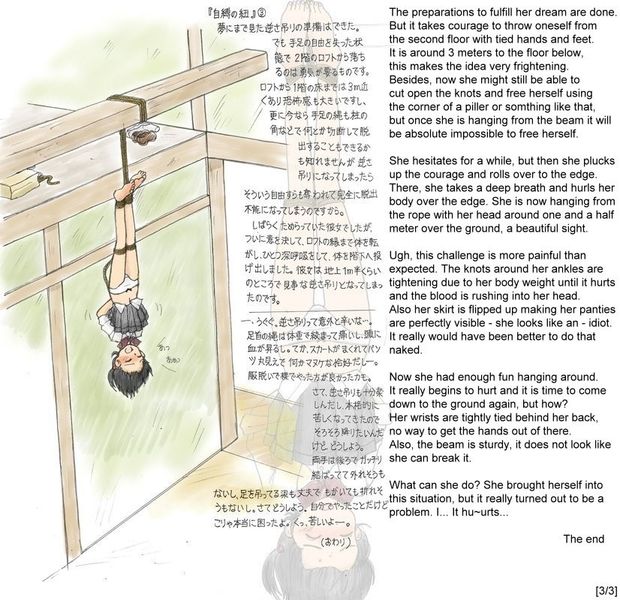 Upside down selfbondage