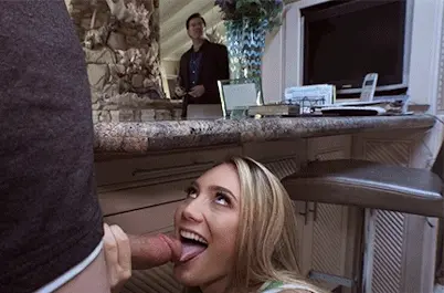 Aj Applegate sneakily teasing his cock.