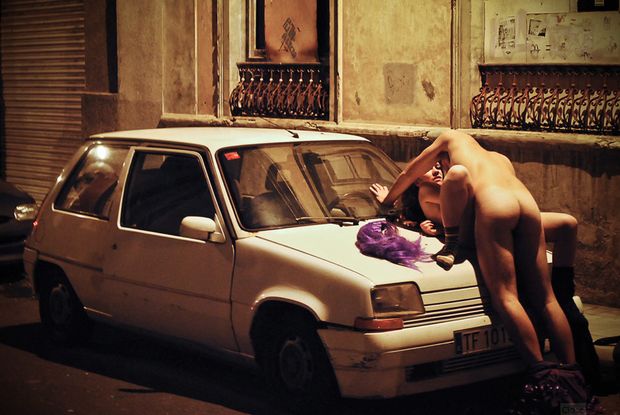 Sex on a car