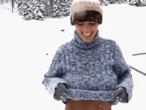 snow and big tits