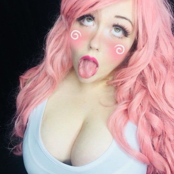 Pink hair and huge titties ahegao.