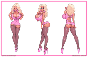 Blonde bimbo in pink (by ThePit)