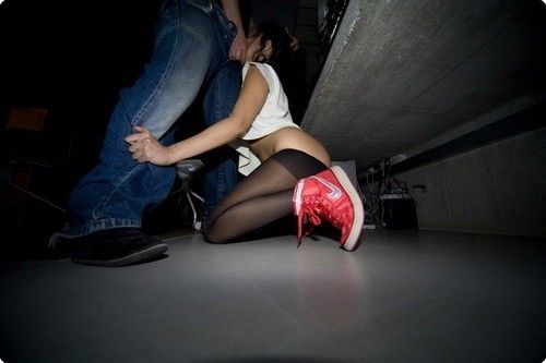 On Her Knees Blowjob