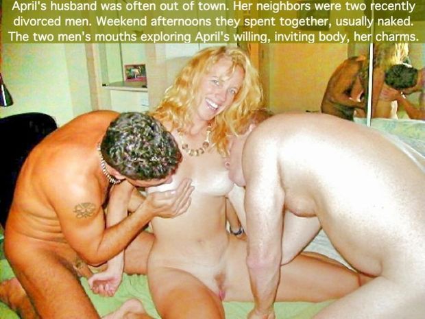 Two Men Enjoy Aprils Tasty Body