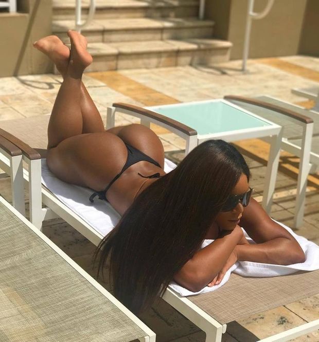 Beautiful babe sunbathing