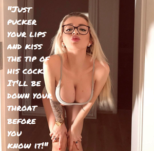 Sissy Caption Pucker Up Your Lips For Cock
