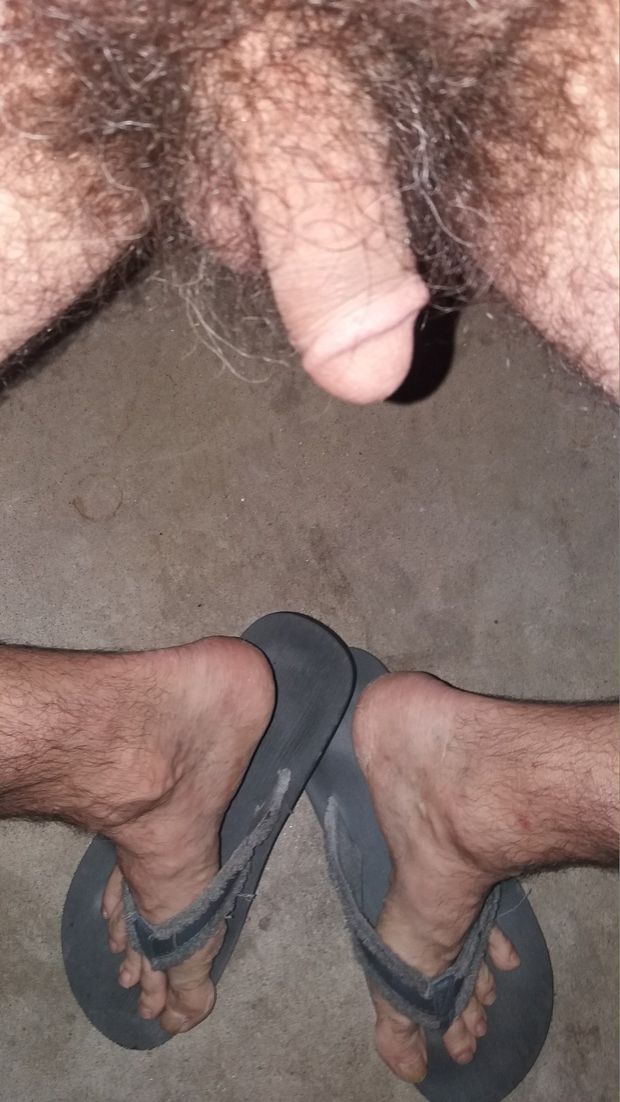 Naked and hairy outside