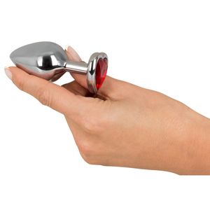 Plug S heart, diameter: 3.4cm, length: 7.2cm