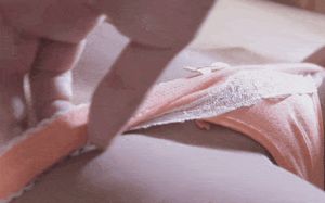 taking off orange panties