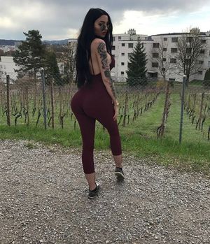 Jasmine Genocide is a trashy slut shows her ass in tight yoga pants for Slaughter High KillCount