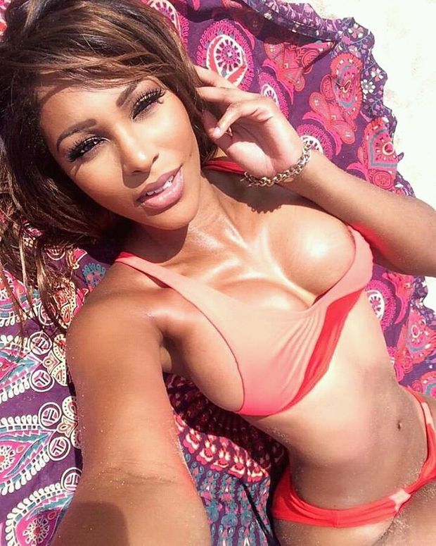 Ebony lady on the beach