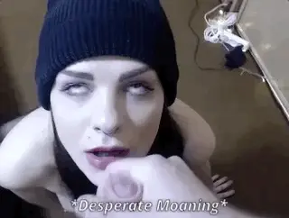 Desperately waiting for a load of cum all over her face.