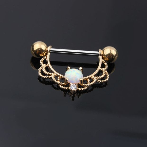 nipple ring with shield