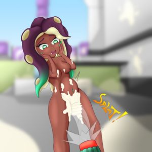 Marina splatted in the pussy