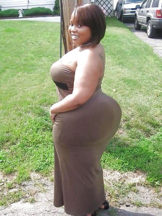 Black chick in a tight dress