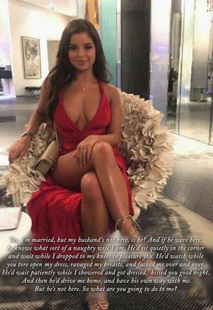 Slutwife dressed in red is waiting to be ravaged.