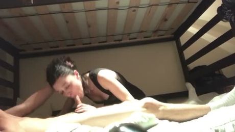 Skinny Brunette, Bunk Bed