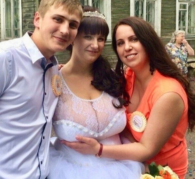 Big tits bride