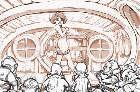 Snow white getting down